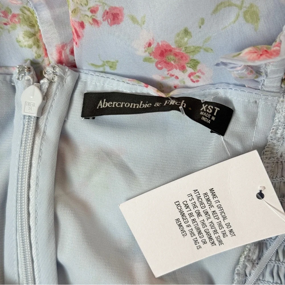 NWT | Abercrombie & Fitch Floral High Low Maxi Dress XS Tall Wedding Guest